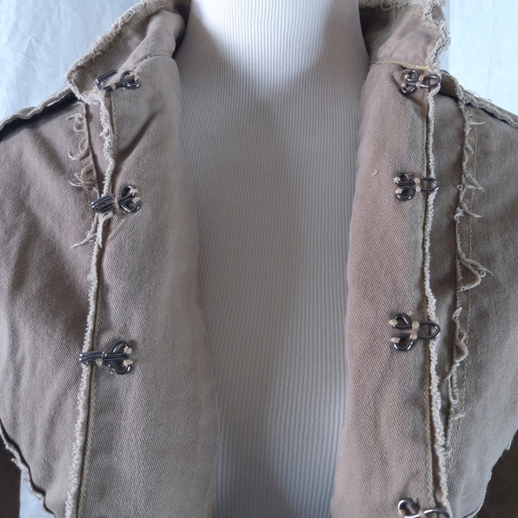 Denim Co Shaki Military Inspire Jacket Size Medium - Picture 3 of 16